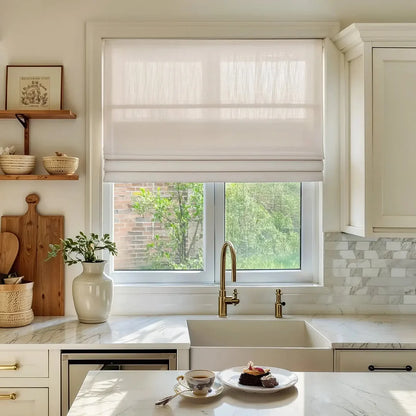 HM95320 Blackout fabric Top Down Bottom Up  Roman Shades