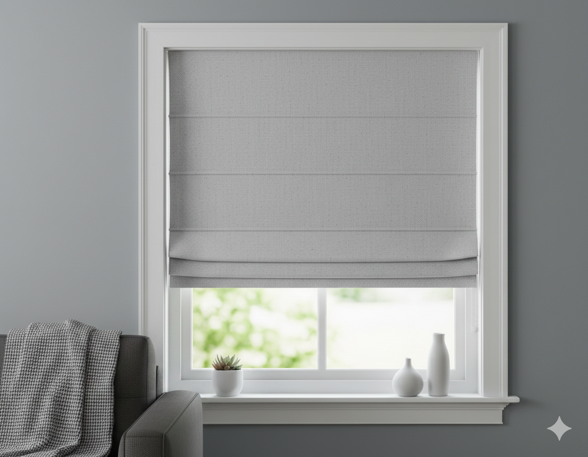SRM Series Common Bottom Up  Roman Shades