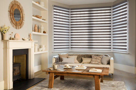 DL22033 Motorized Blinds With Cassette Zebra Blinds