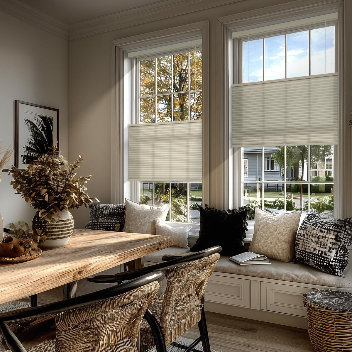 Translucent 38mm Top Down Bottom Up Honeycomb Blinds